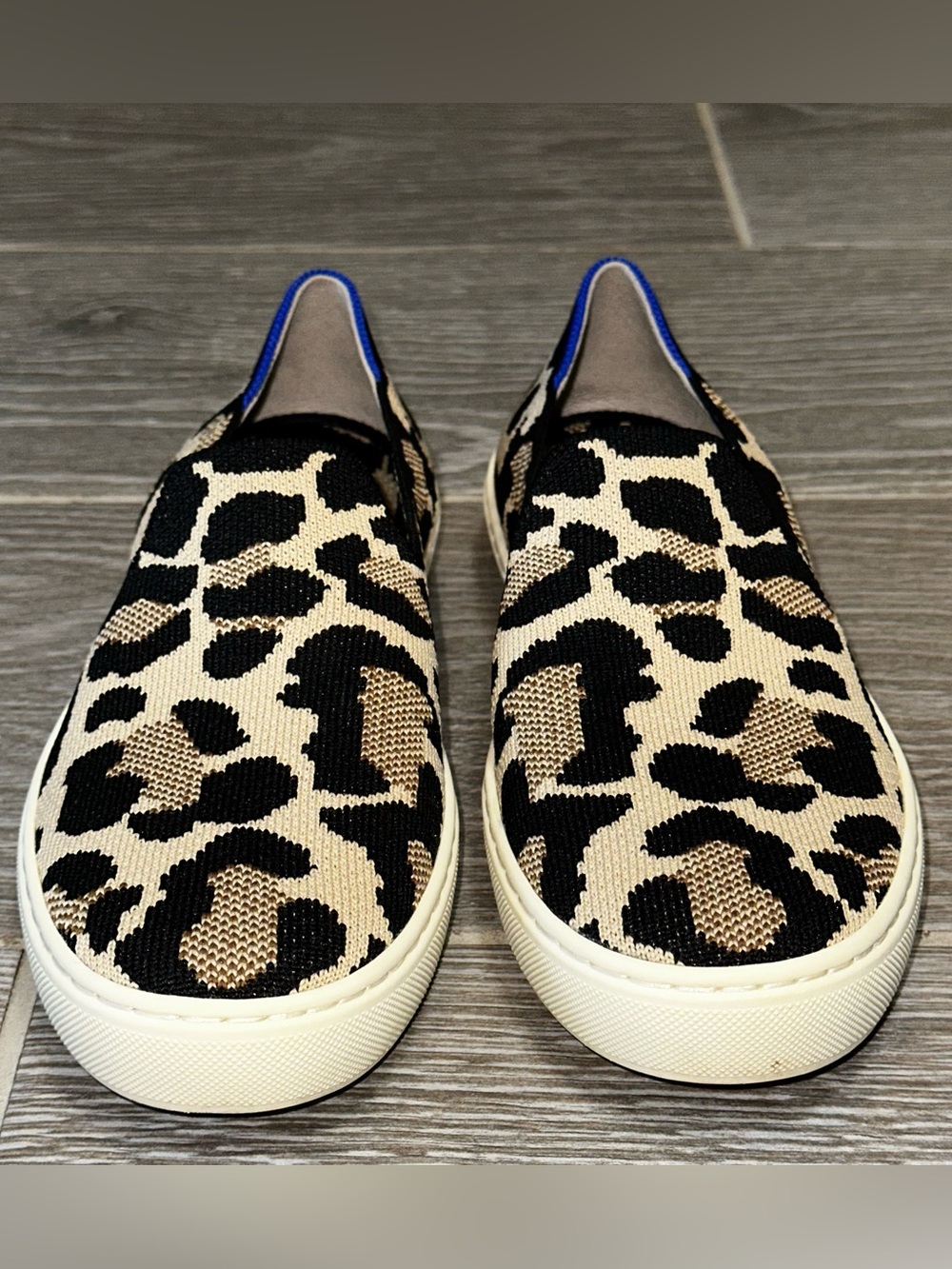Rothy's The Original Desert Cat Womens 7.5 Sneaker Slip On Leopard Print Comfort - Picture 6 of 10